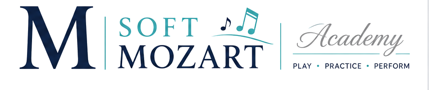 Soft Mozart Academy horizontal logo with transparent background